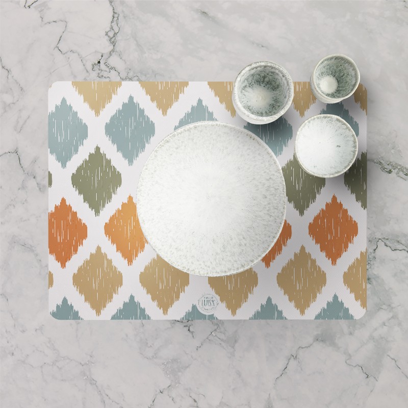 Tovagliette "Rombi colorati", Collezione Design - Le Tavole di Luisa