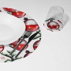 Kit 6 sottopiatti e 6 sottobicchieri “Festa tra i rami”, Collezione Kit sottopiatti con sottobicchieri - Le Tavole di Luisa