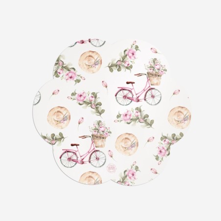 Sottopiatti “Primavera in Bicicletta”, Collezione Sottopiatti - Le Tavole di Luisa