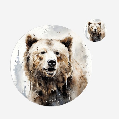 Kit 6 sottopiatti e 6 sottobicchieri "Orso Bruno", Collezione Kit sottopiatti con sottobicchieri - Le Tavole di Luisa