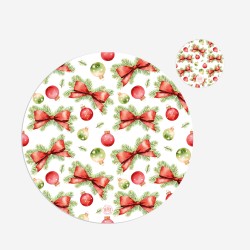 Kit 6 sottopiatti e 6 sottobicchieri "Allegria natalizia", Collezione Kit sottopiatti con sottobicchieri - Le Tavole di Luisa