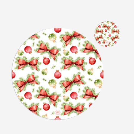 Kit 6 sottopiatti e 6 sottobicchieri "Allegria natalizia", Collezione Kit sottopiatti con sottobicchieri - Le Tavole di Luisa
