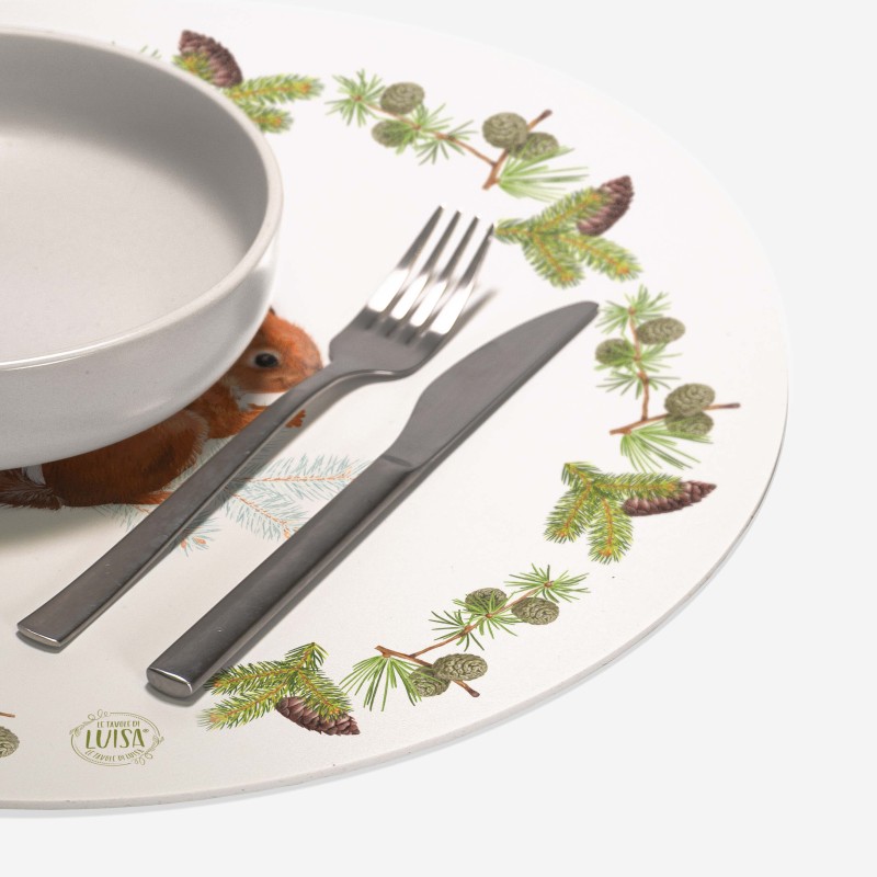 Sottopiatti “Dolcezza di scoiattolo”, Collezione Montagna - Le Tavole di Luisa
