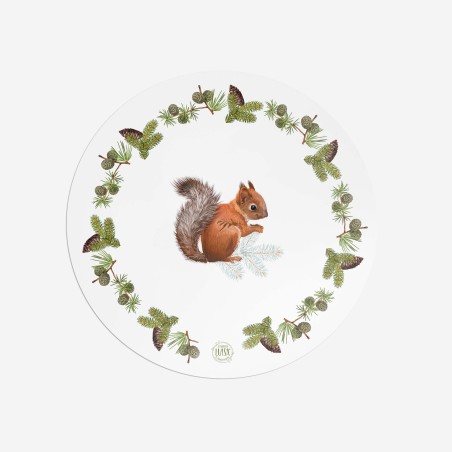 Sottopiatti “Dolcezza di scoiattolo”, Collezione Montagna - Le Tavole di Luisa