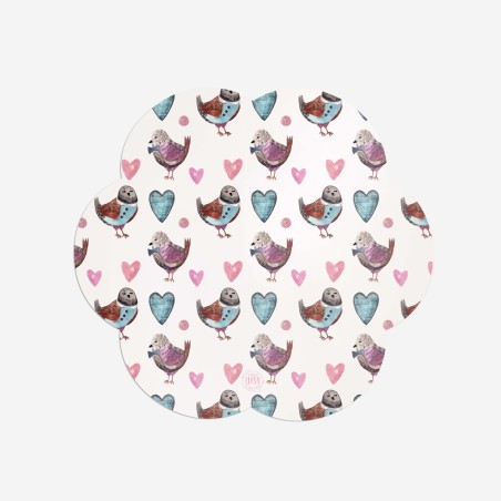 Sottopiatti “Passerotti e Cuori”, Collezione Love - Le Tavole di Luisa