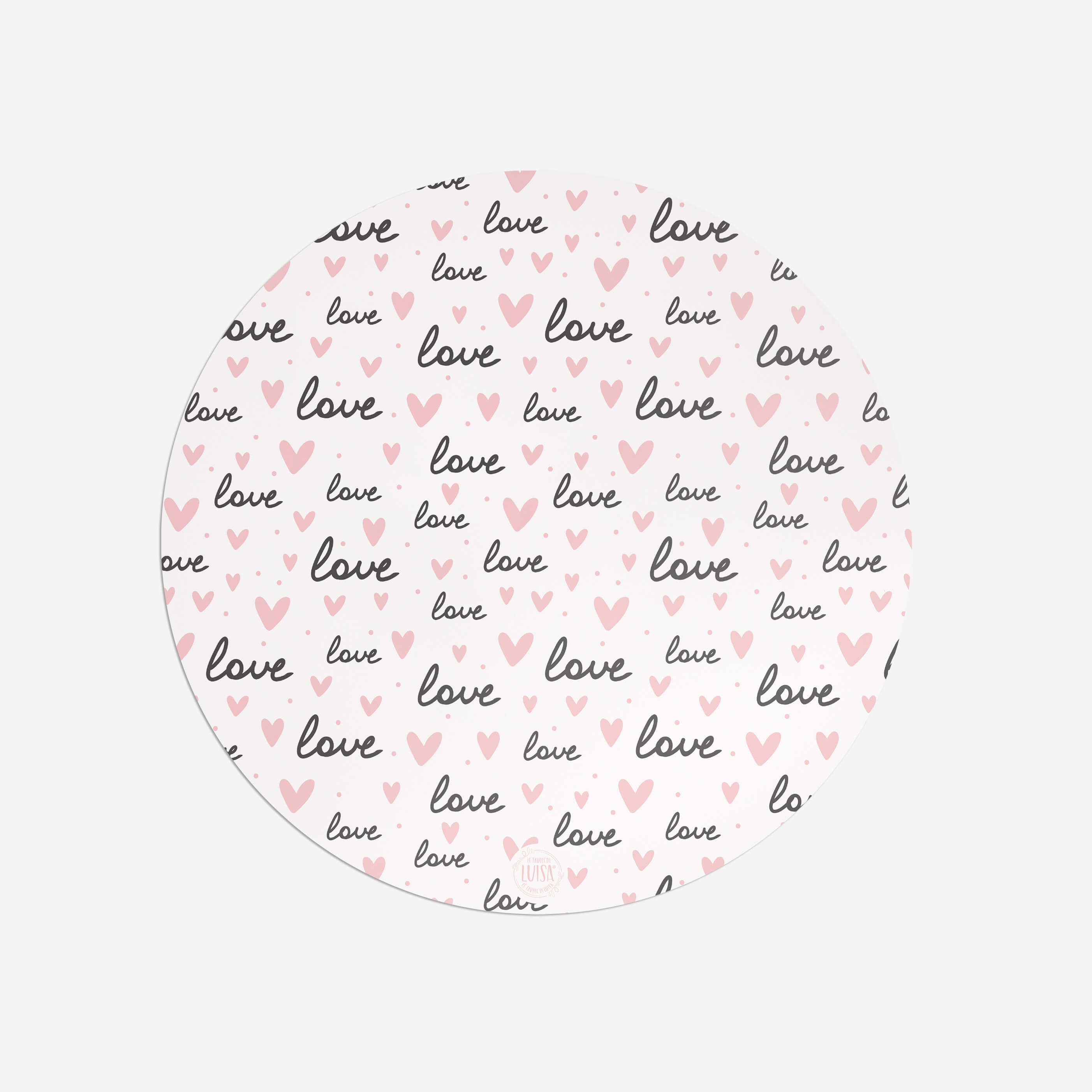 Tovagliette lavabili “Love and love and love” per San Valentino