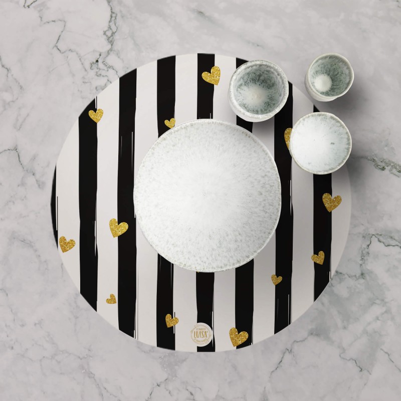 Tovagliette "Oro e Amore", Collezione Love - Le Tavole di Luisa