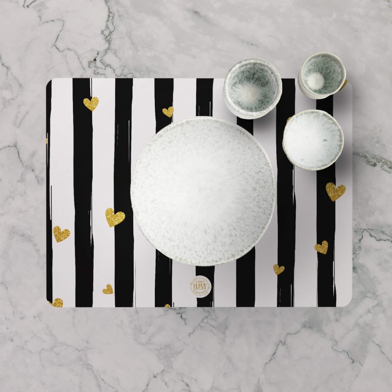 Tovagliette "Oro e Amore", Collezione Love - Le Tavole di Luisa