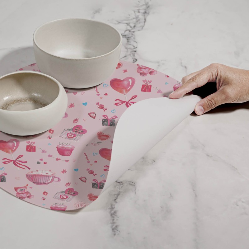 Tovagliette "Valentine’s Coffee", Collezione Love - Le Tavole di Luisa