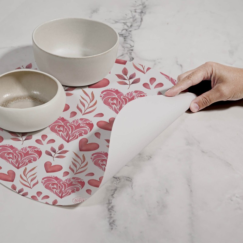 Tovagliette "Pink Love", Collezione Love - Le Tavole di Luisa