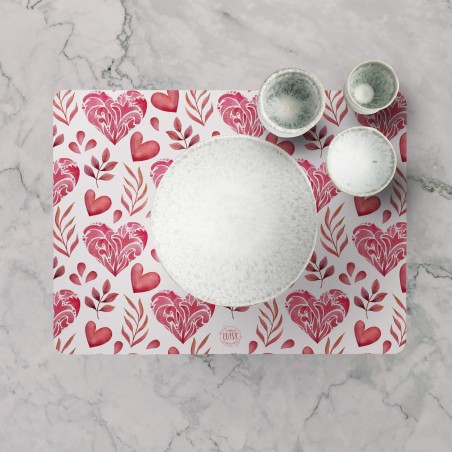 Tovagliette "Pink Love", Collezione Love - Le Tavole di Luisa