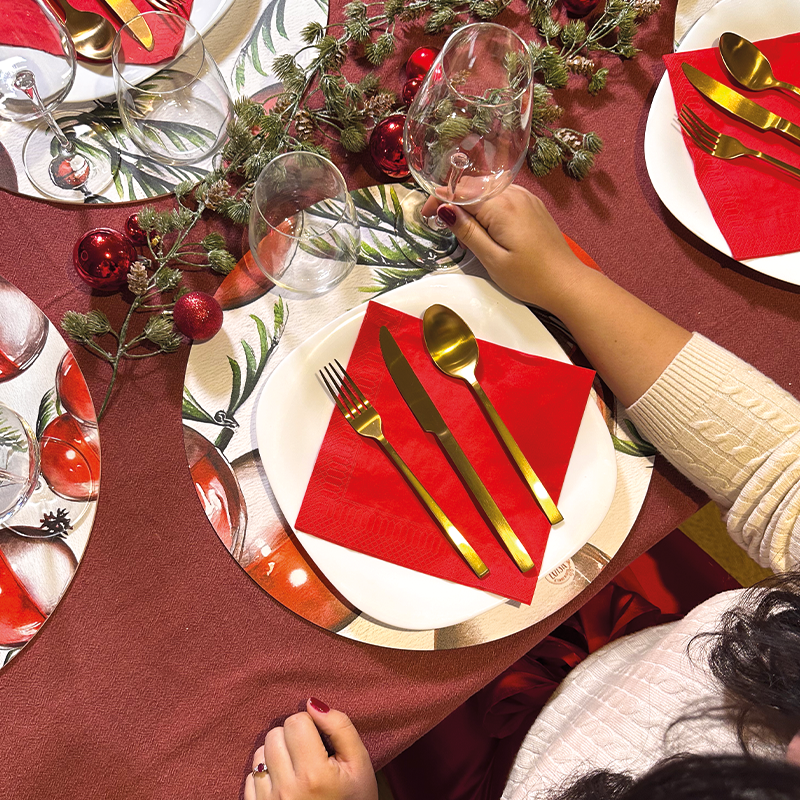 Sottopiatti “Festa tra i rami”, Collezione Natale - Le Tavole di Luisa