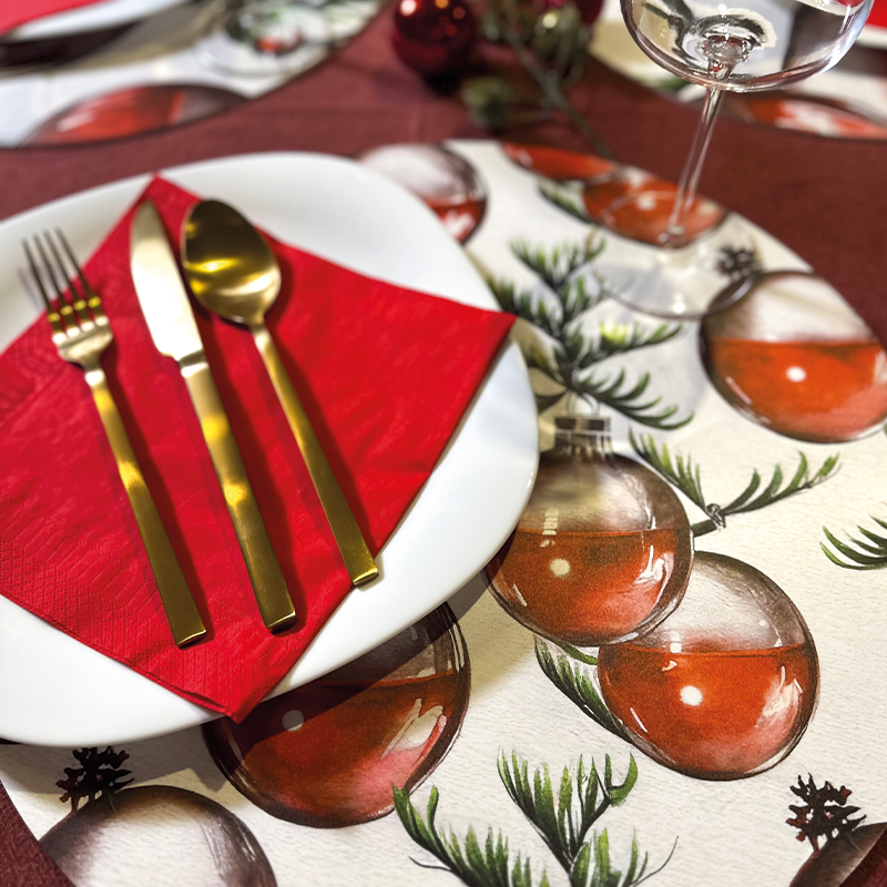Sottopiatti “Festa tra i rami”, Collezione Natale - Le Tavole di Luisa