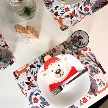Tovagliette "Bosco in festa", Collezione Natale - Le Tavole di Luisa
