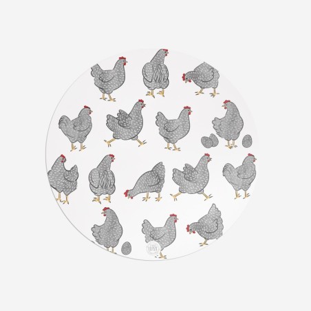 Sottopiatti “Galline Grigie”, Collezione Pasqua - Le Tavole di Luisa