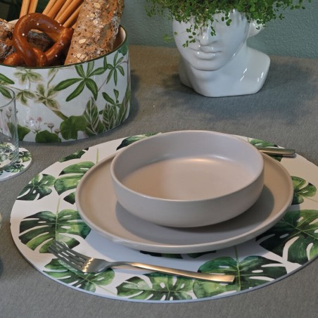 Sottopiatti “Foglie Design”, Collezione Tropical e Animalier - Le Tavole di Luisa