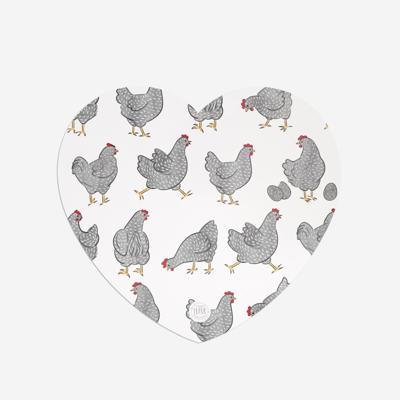 Sottopiatti “Galline Grigie”, Collezione Pasqua - Le Tavole di Luisa