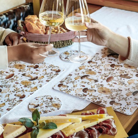 Sottopiatti "Funghi autunnali", Collezione Autunno - Le Tavole di Luisa