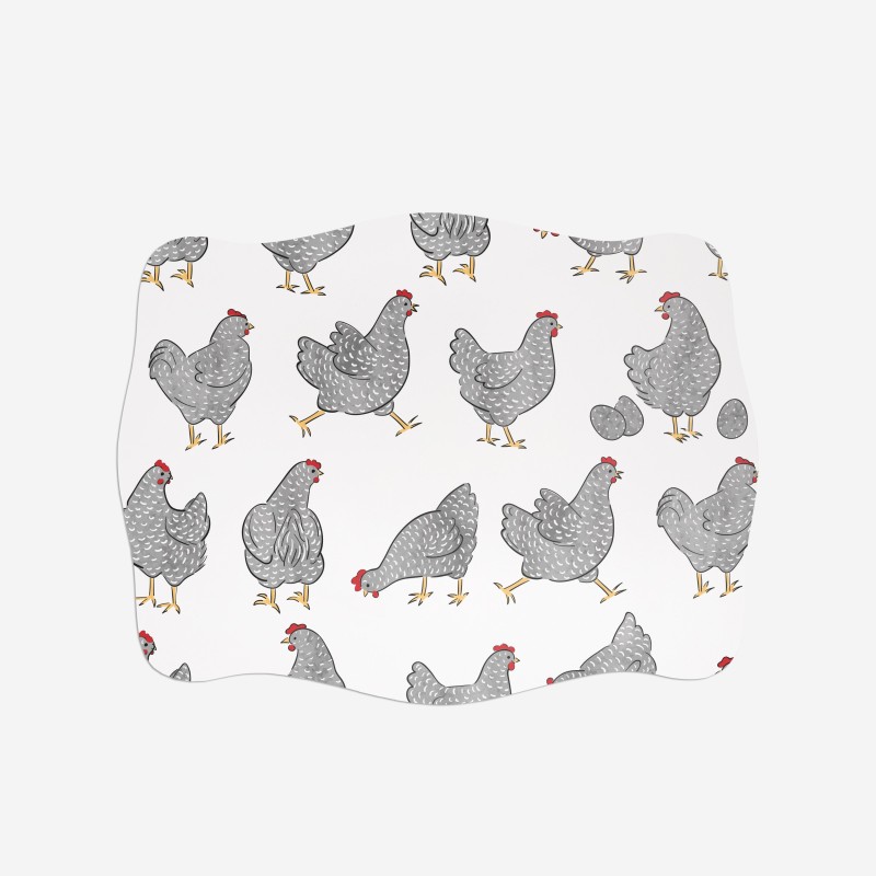 Sottopiatti “Galline Grigie”, Collezione Pasqua - Le Tavole di Luisa