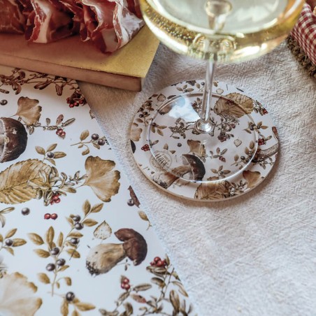 Sottopiatti "Funghi autunnali", Collezione Autunno - Le Tavole di Luisa