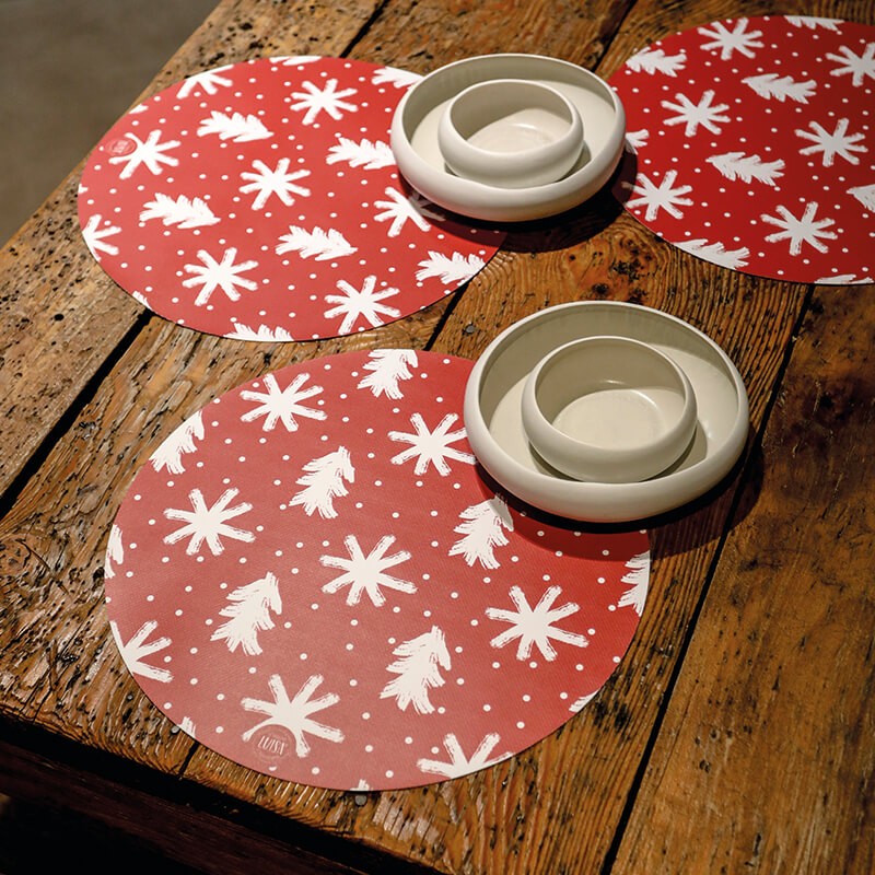 Tovagliette "Rosso Natale”, Collezione Natale - Le Tavole di Luisa