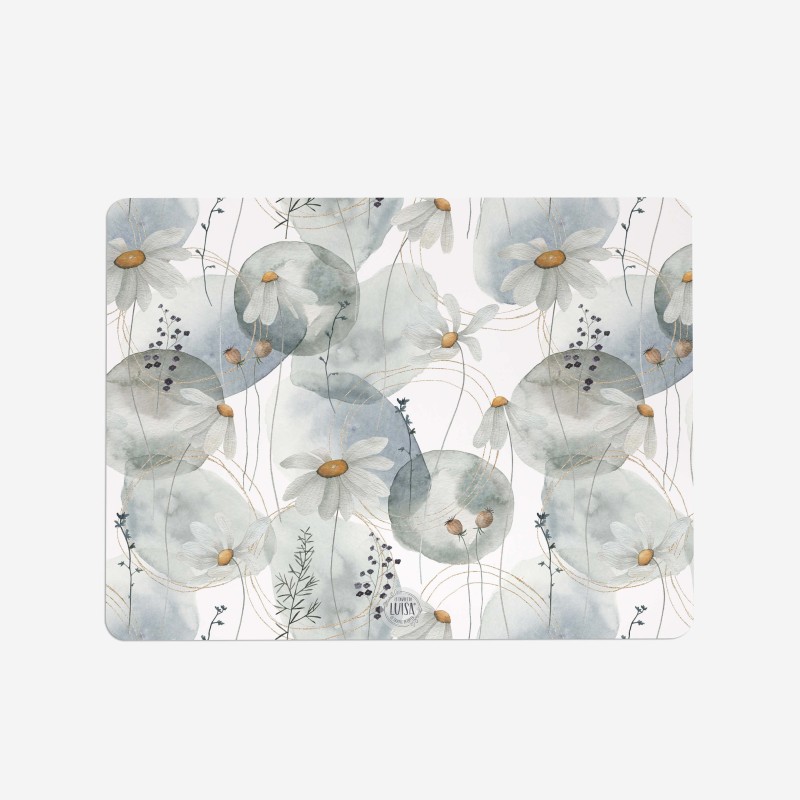 Sottopiatti “Margherite e fili dorati”, Collezione Fiori - Le Tavole di Luisa