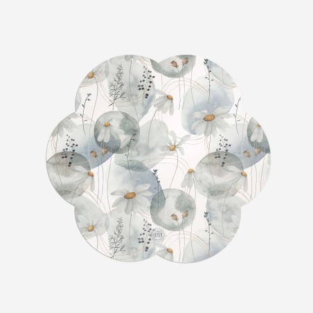 Sottopiatti “Margherite e fili dorati”, Collezione Fiori - Le Tavole di Luisa