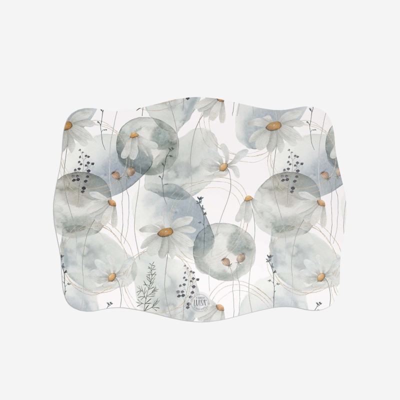 Sottopiatti “Margherite e fili dorati”, Collezione Fiori - Le Tavole di Luisa