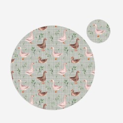 Kit 6 sottopiatti e 6 sottobicchieri “Gentilezza campestre”, Collezione Kit sottopiatti con sottobicchieri - Le Tavole di