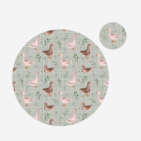 Kit 6 sottopiatti e 6 sottobicchieri “Gentilezza campestre”, Collezione Kit sottopiatti con sottobicchieri - Le Tavole di