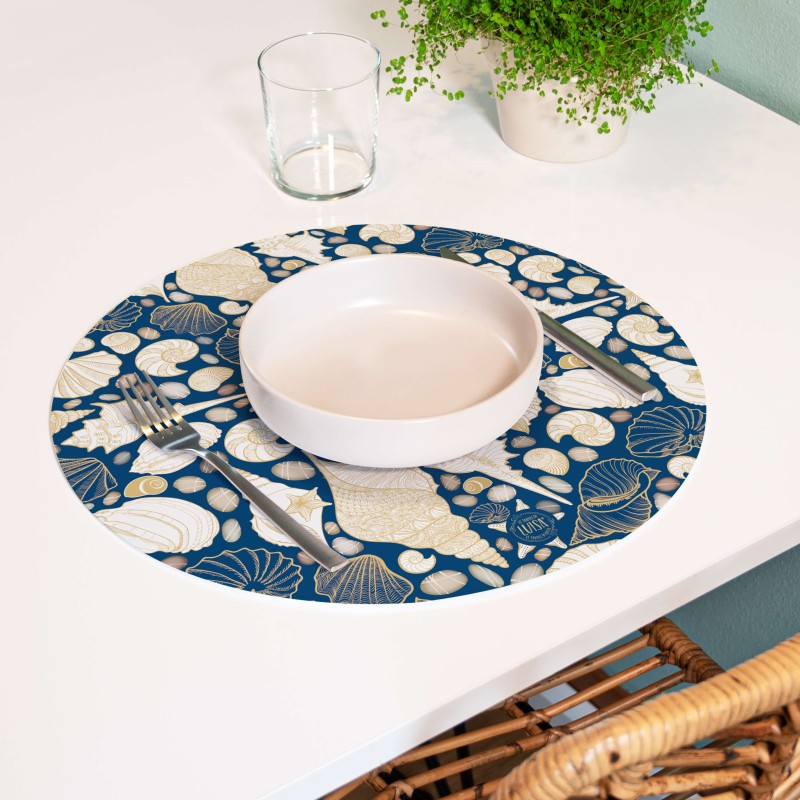 Sottopiatti riutilizzabili “Eleganza Marina Chic”, Collezione Mare - Le Tavole di Luisa