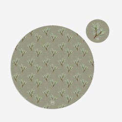 Kit 6 sottopiatti e 6 sottobicchieri "Rametti invernali”, Collezione Kit sottopiatti con sottobicchieri - Le Tavole di Luisa