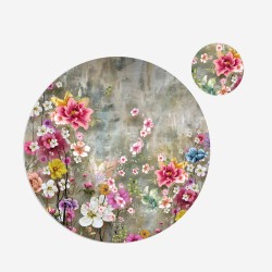Kit 6 sottopiatti e 6 sottobicchieri “Giardino Fiorito”, Collezione Kit sottopiatti con sottobicchieri - Le Tavole di Luisa