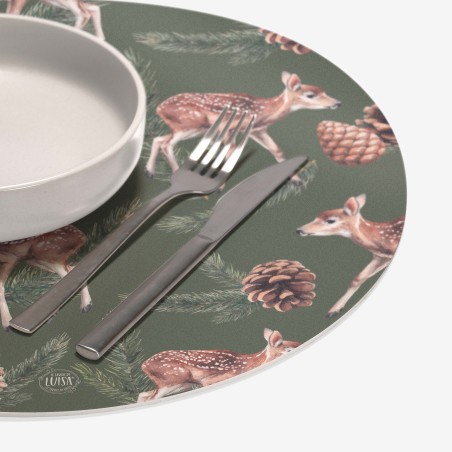 Sottopiatti “Incanto del bosco”, Collezione Montagna - Le Tavole di Luisa