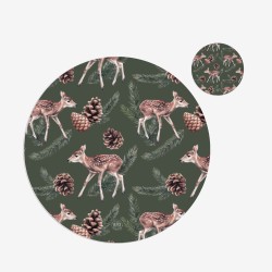 Kit 6 sottopiatti e 6 sottobicchieri “Incanto del bosco”, Collezione Kit sottopiatti con sottobicchieri - Le Tavole di Luisa