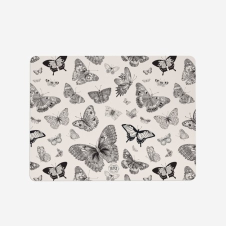Sottopiatti “Farfalle in Grigio”, Collezione Decorativo - Le Tavole di Luisa