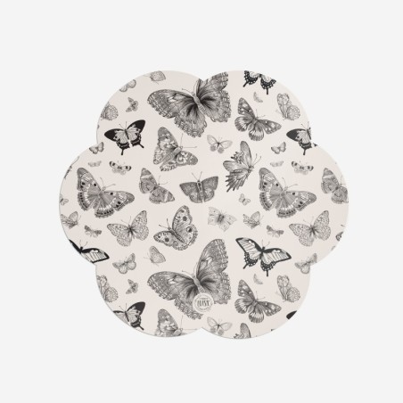Sottopiatti “Farfalle in Grigio”, Collezione Decorativo - Le Tavole di Luisa