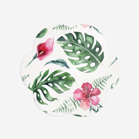 Sottopiatti “Foglie e Fiori”, Collezione Tropical e Animalier - Le Tavole di Luisa