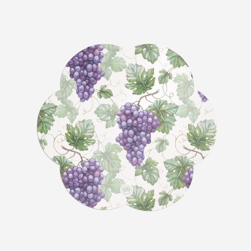 Sottopiatti “Grappoli d’Uva”, Collezione Frutta - Le Tavole di Luisa