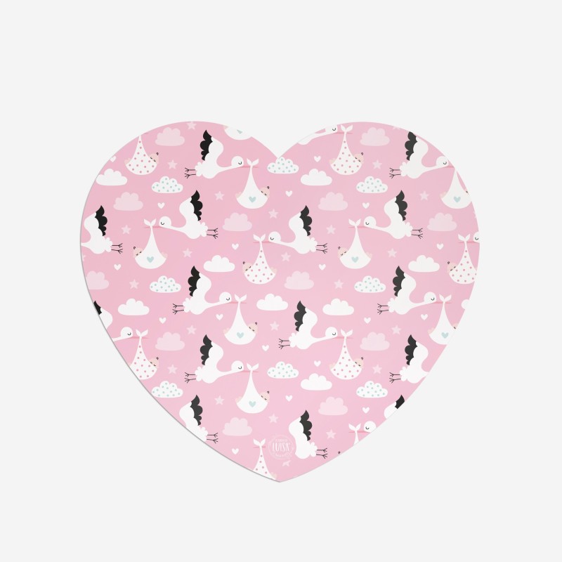 Sottopiatti “Cicogna in Rosa”, Collezione Bambini - Le Tavole di Luisa