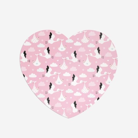 Sottopiatti “Cicogna in Rosa”, Collezione Bambini - Le Tavole di Luisa