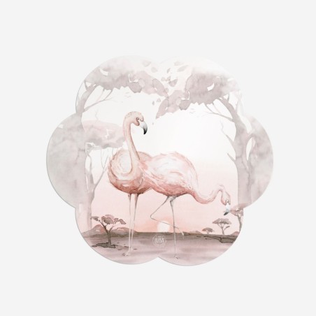 Sottopiatti “Fenicotteri al Tramonto”, Collezione Tropical e Animalier - Le Tavole di Luisa