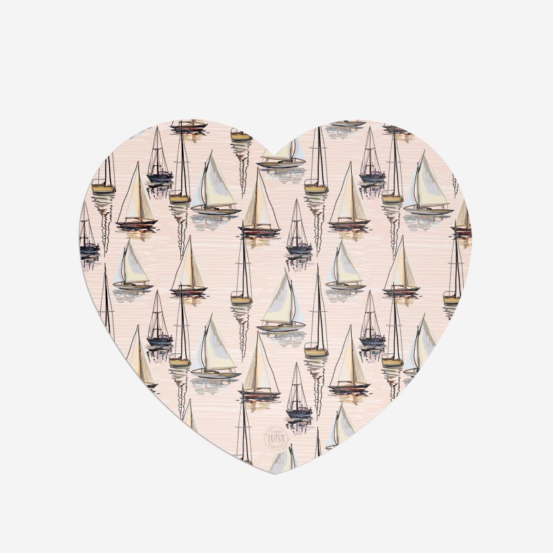 Sottopiatti “Barche a vela”, Collezione Mare - Le Tavole di Luisa
