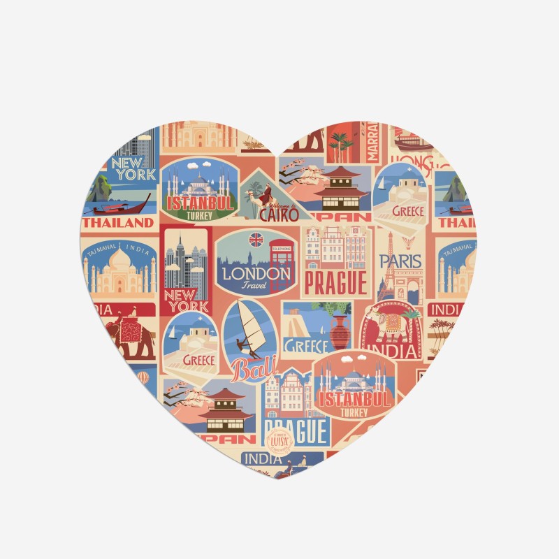 Sottopiatti “Viaggiatori”, Collezione Vintage - Le Tavole di Luisa