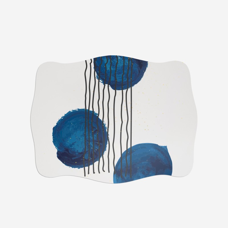 Sottopiatti “Astratto Blu”, Collezione Decorativo - Le Tavole di Luisa
