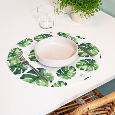 Sottopiatti “Foglie Design”, Collezione Tropical e Animalier - Le Tavole di Luisa